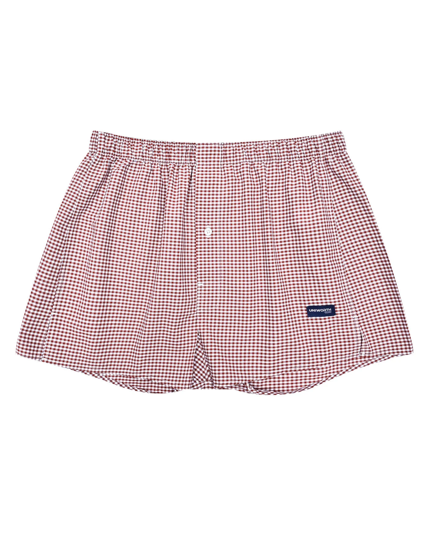 Brown Check Woven Boxer
