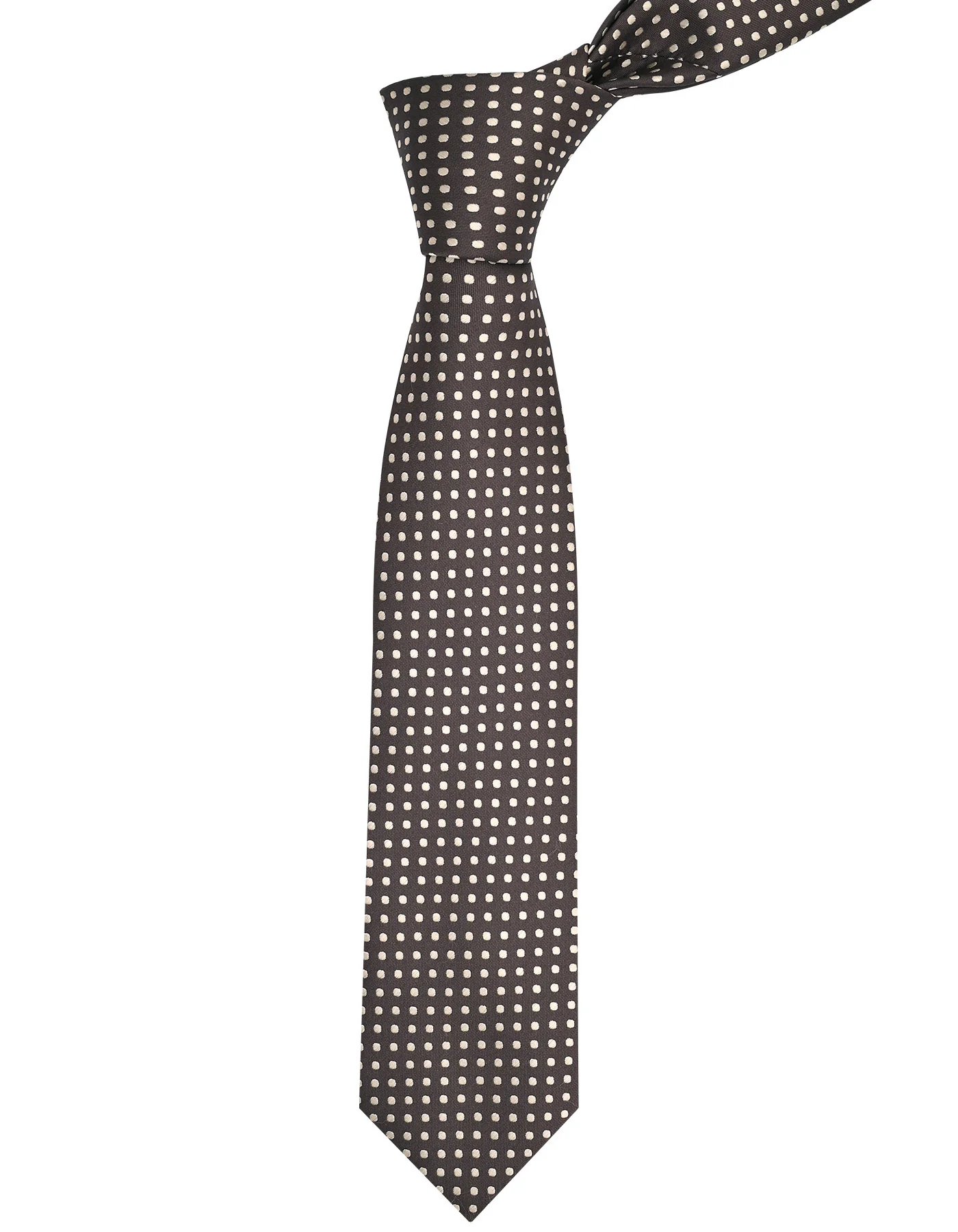 Brown Dotted Tie - Image 2