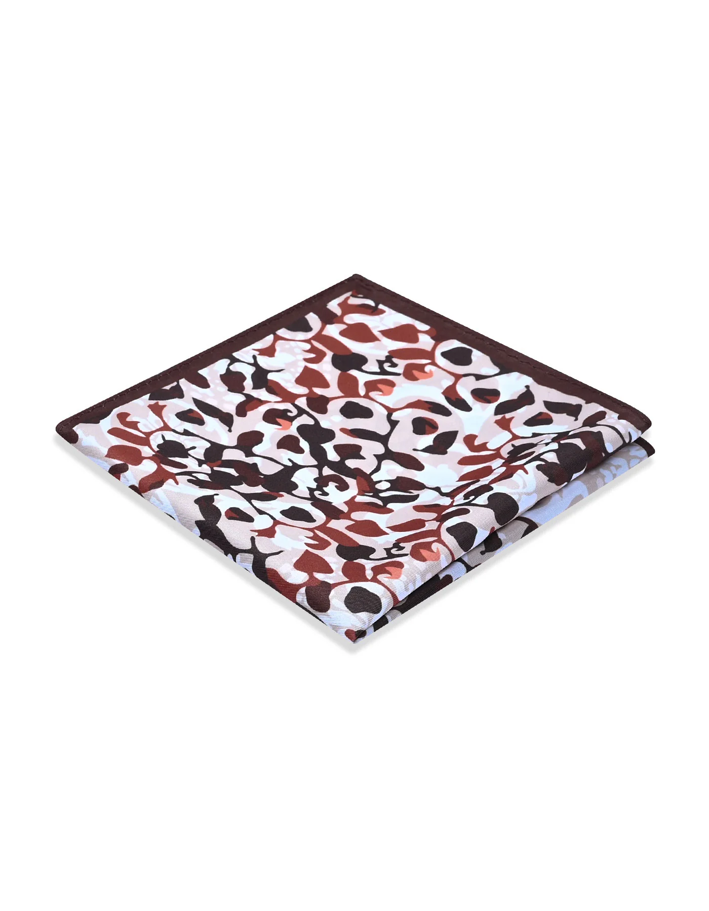 Brown Floral Pocket Square - Image 2