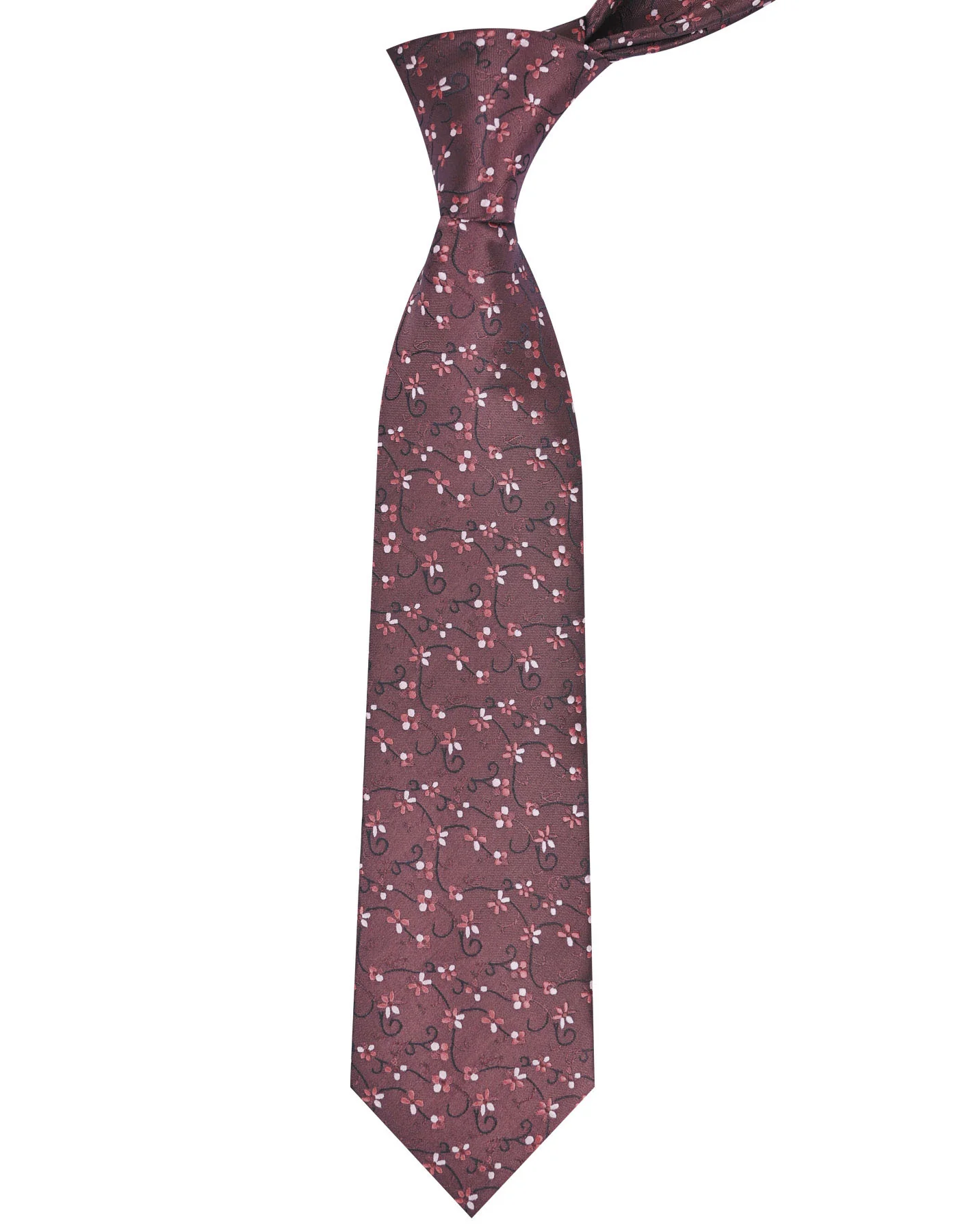 Brown Floral Tie - Image 2