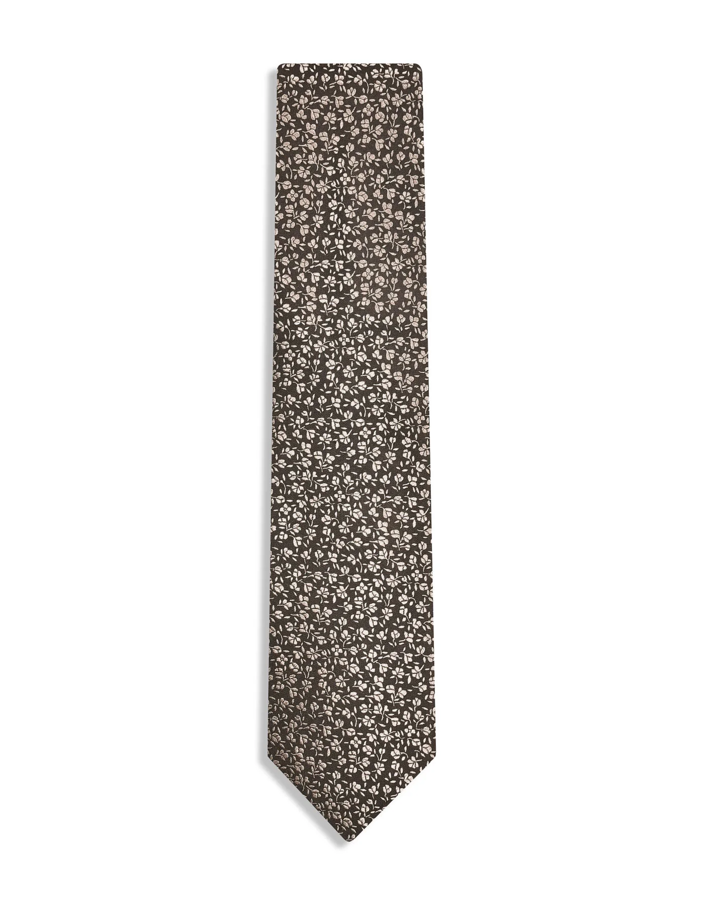 Brown Floral Tie - Image 2