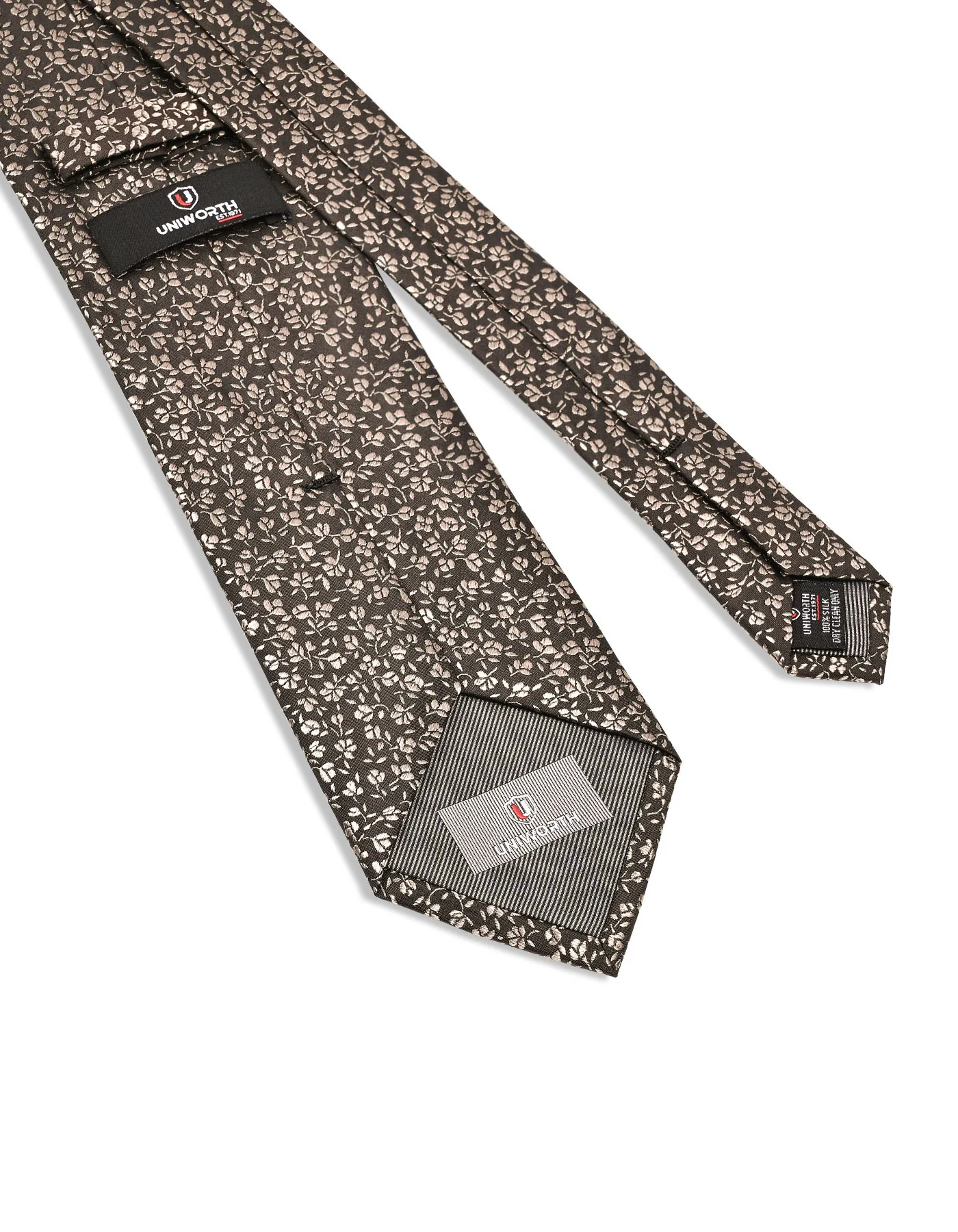 Brown Floral Tie - Image 3