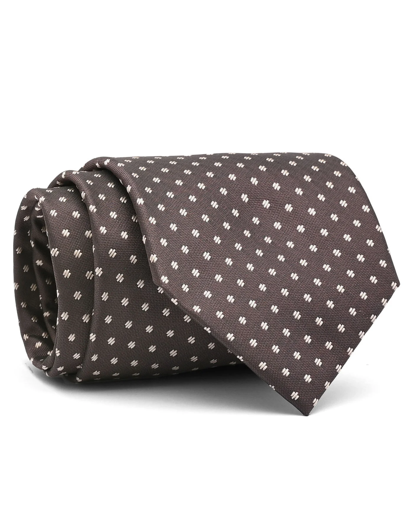 Brown Geometric Tie