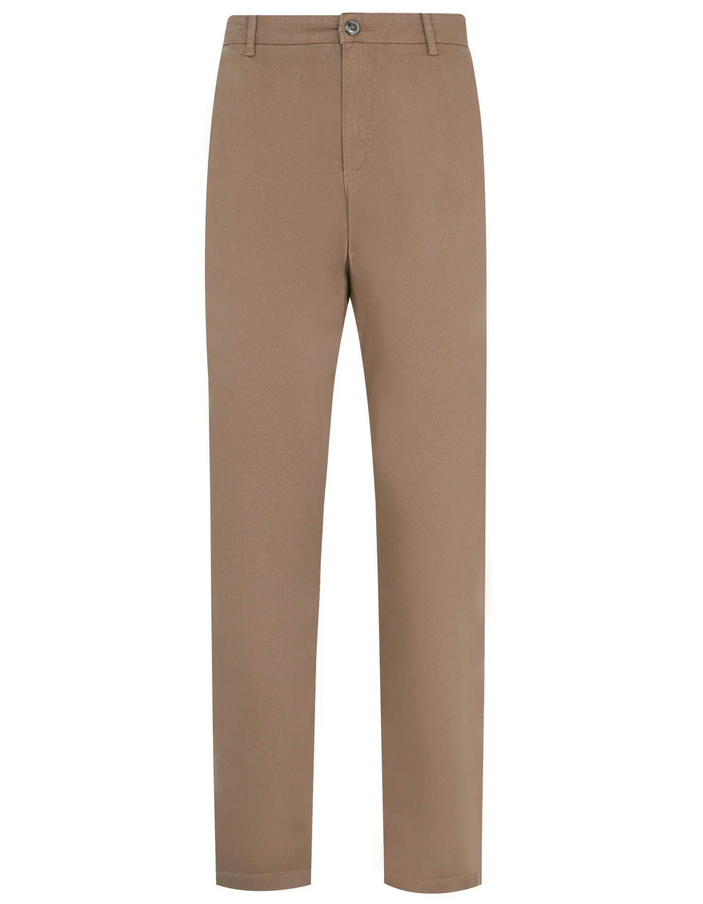 Brown Plain Classic Fit Cotton Trouser