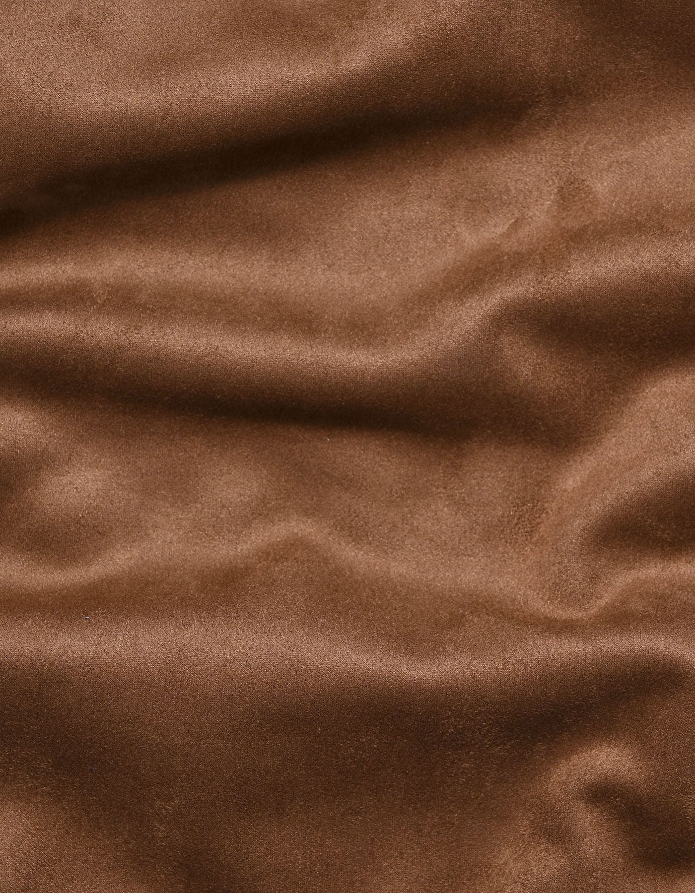 Brown Plain Faux Suede Aviator Jacket - Image 6