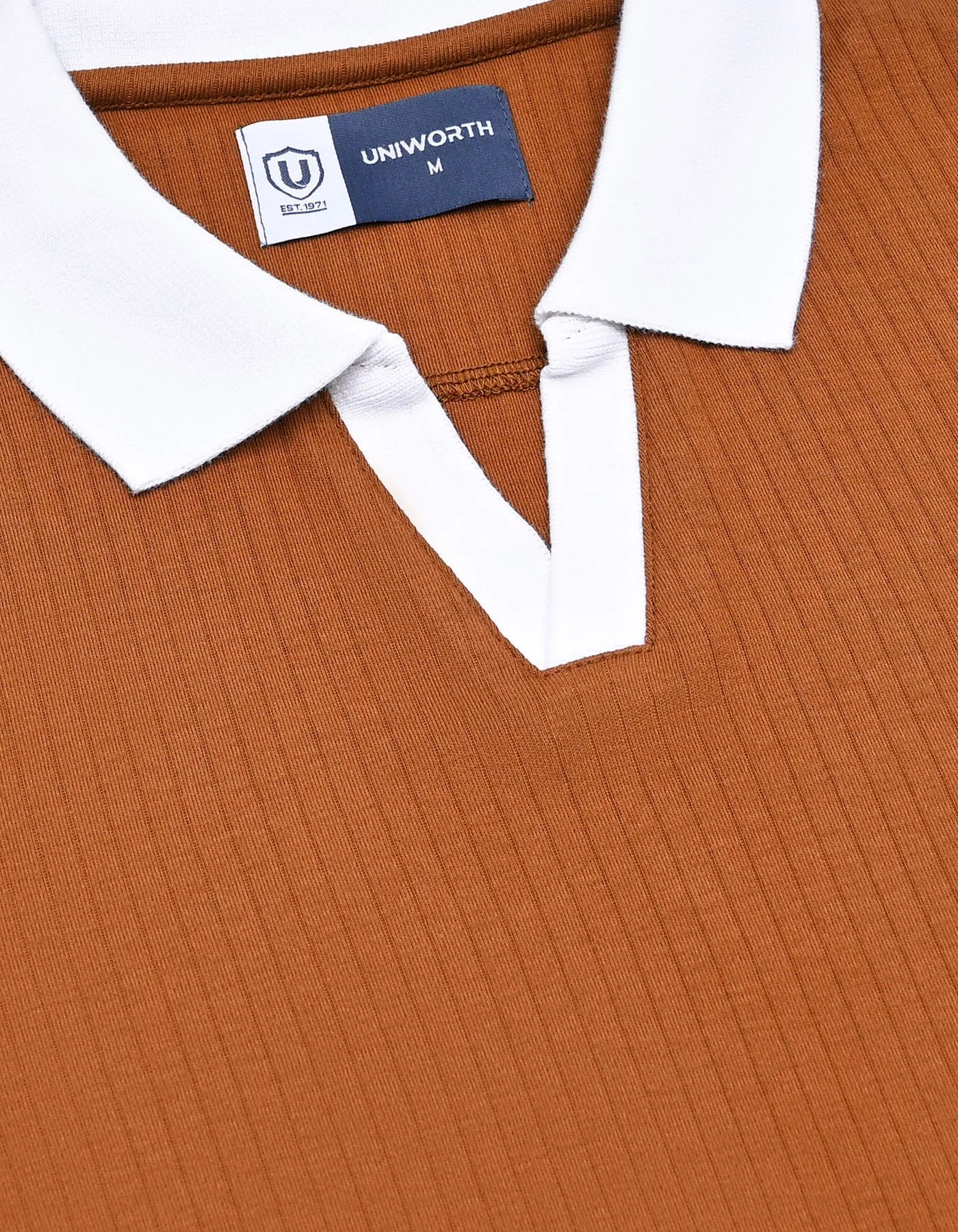 Brown Plain Interlock Polo Shirt - Image 3