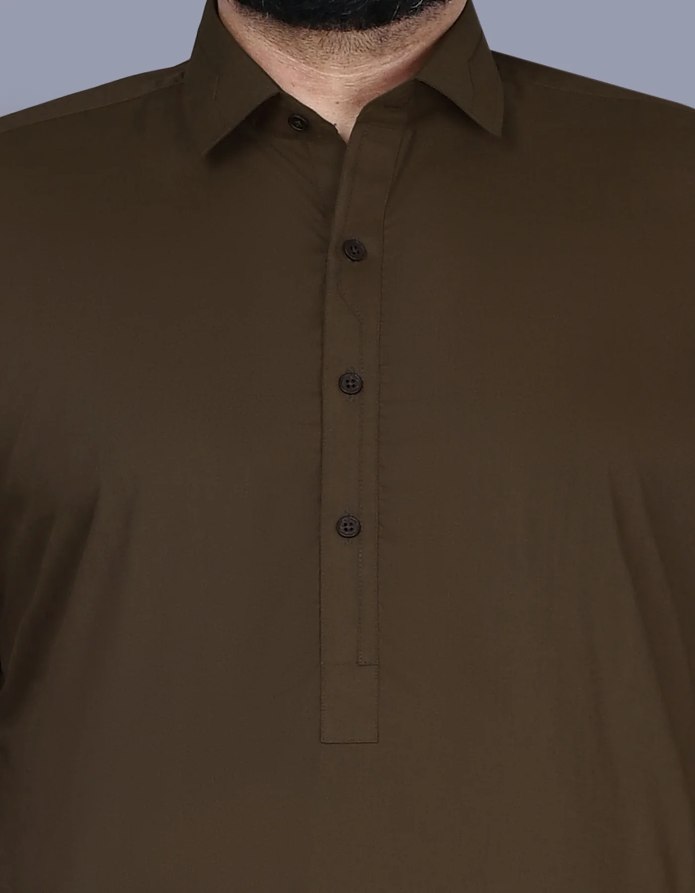 Brown Plain Kameez Shalwar - Image 2