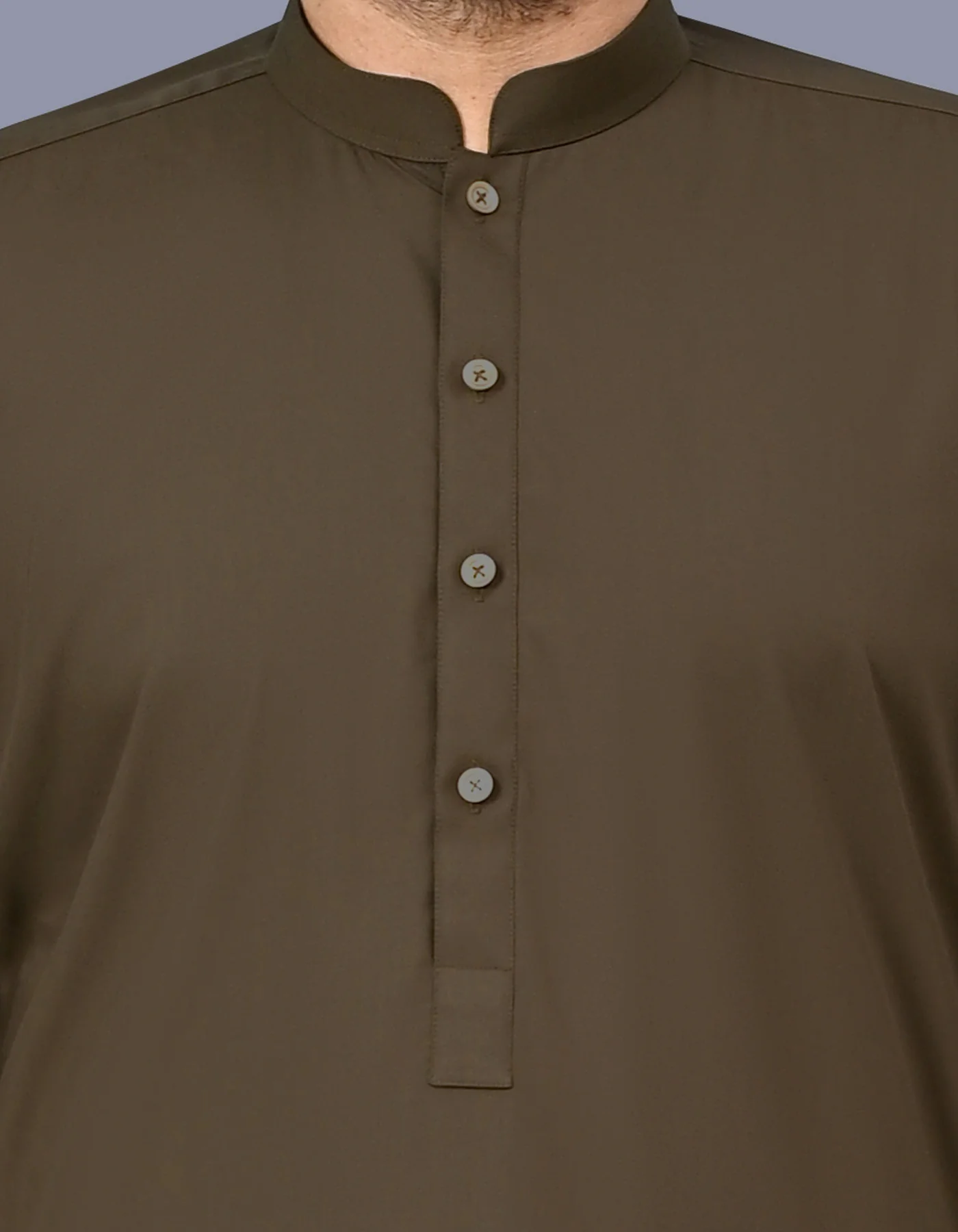 Brown Plain Kameez Shalwar - Image 2
