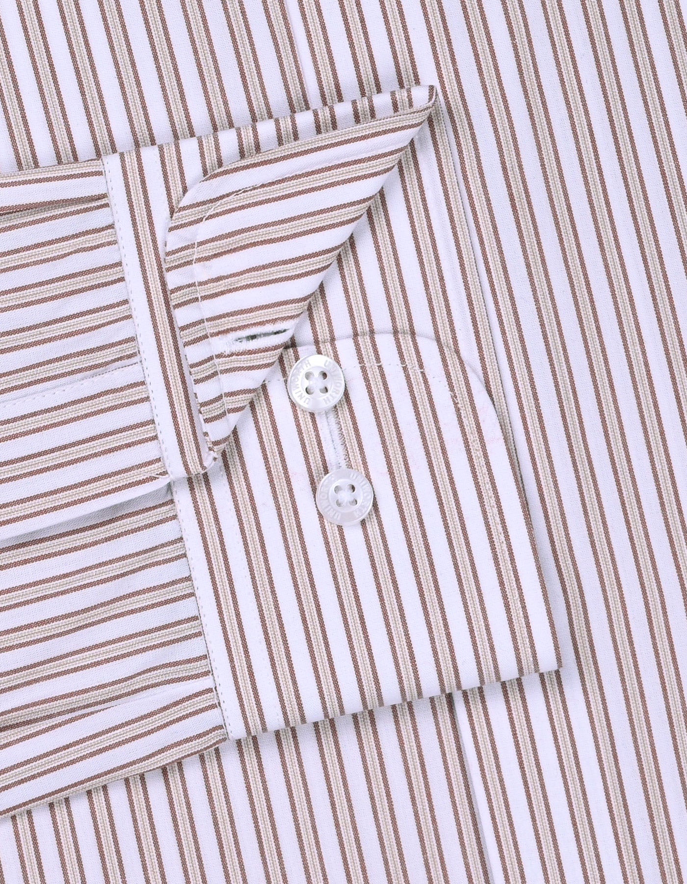 Brown Stripe Classic Fit Shirt - Image 3