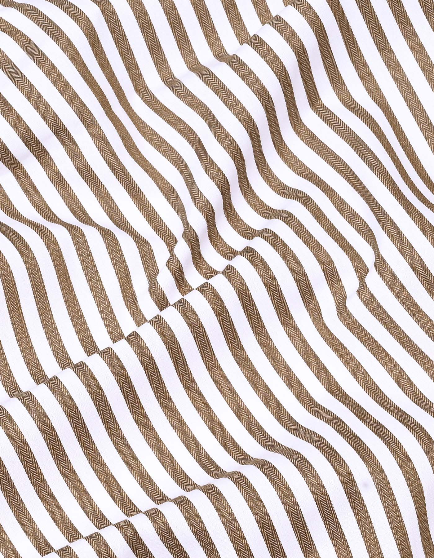 Brown Stripe Classic Fit Shirt - Image 4