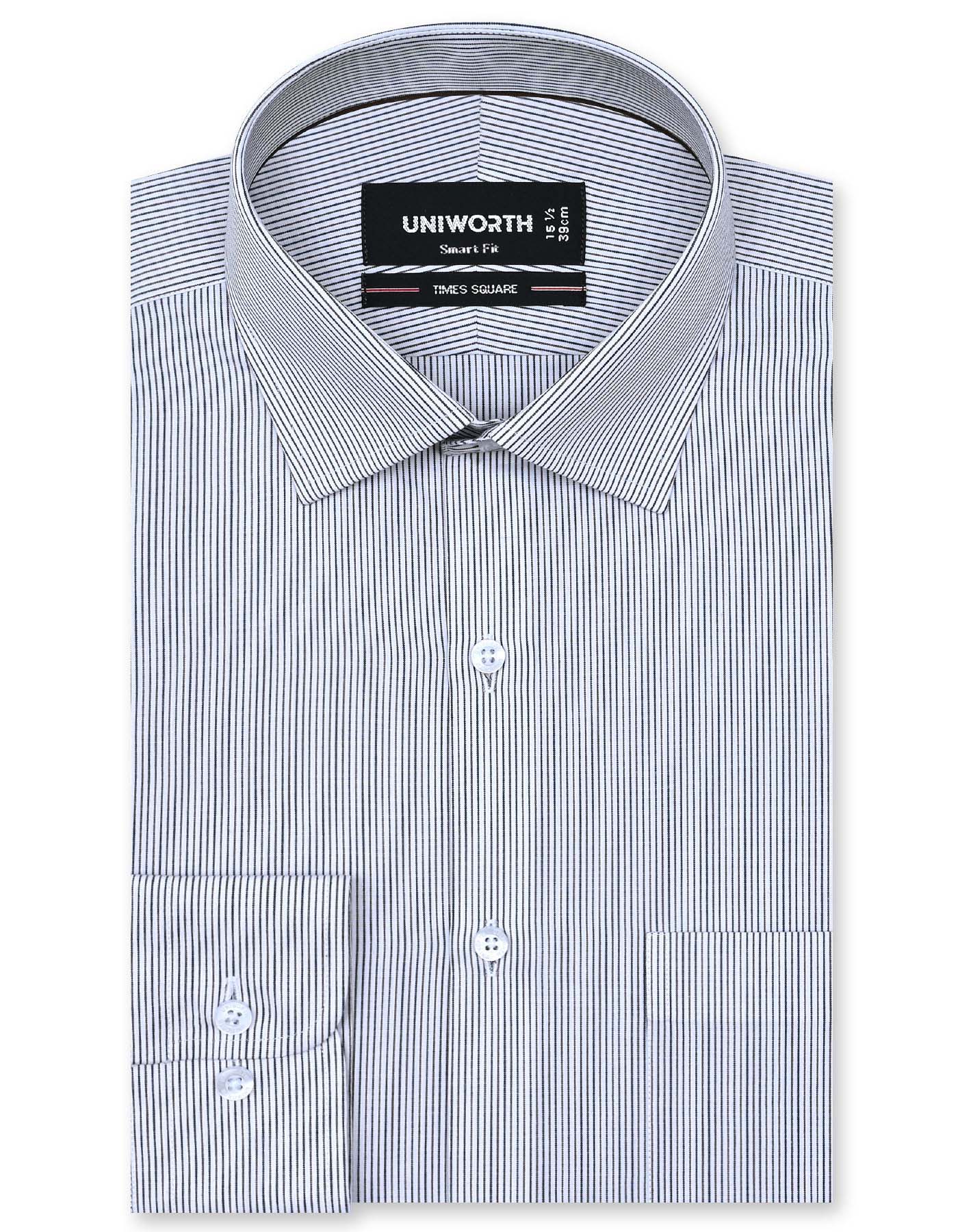 Brown Stripe Tailored Smart Fit Shirt