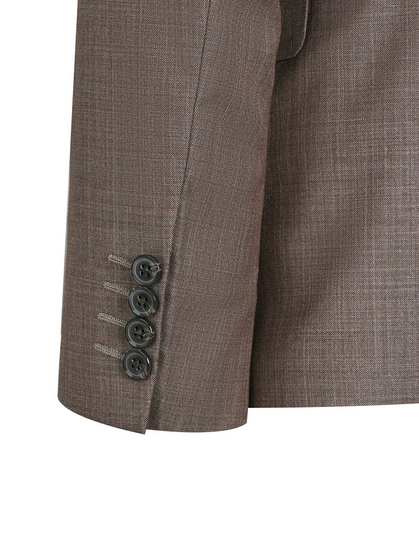 Brown Texture Classic Fit Suit - Image 3