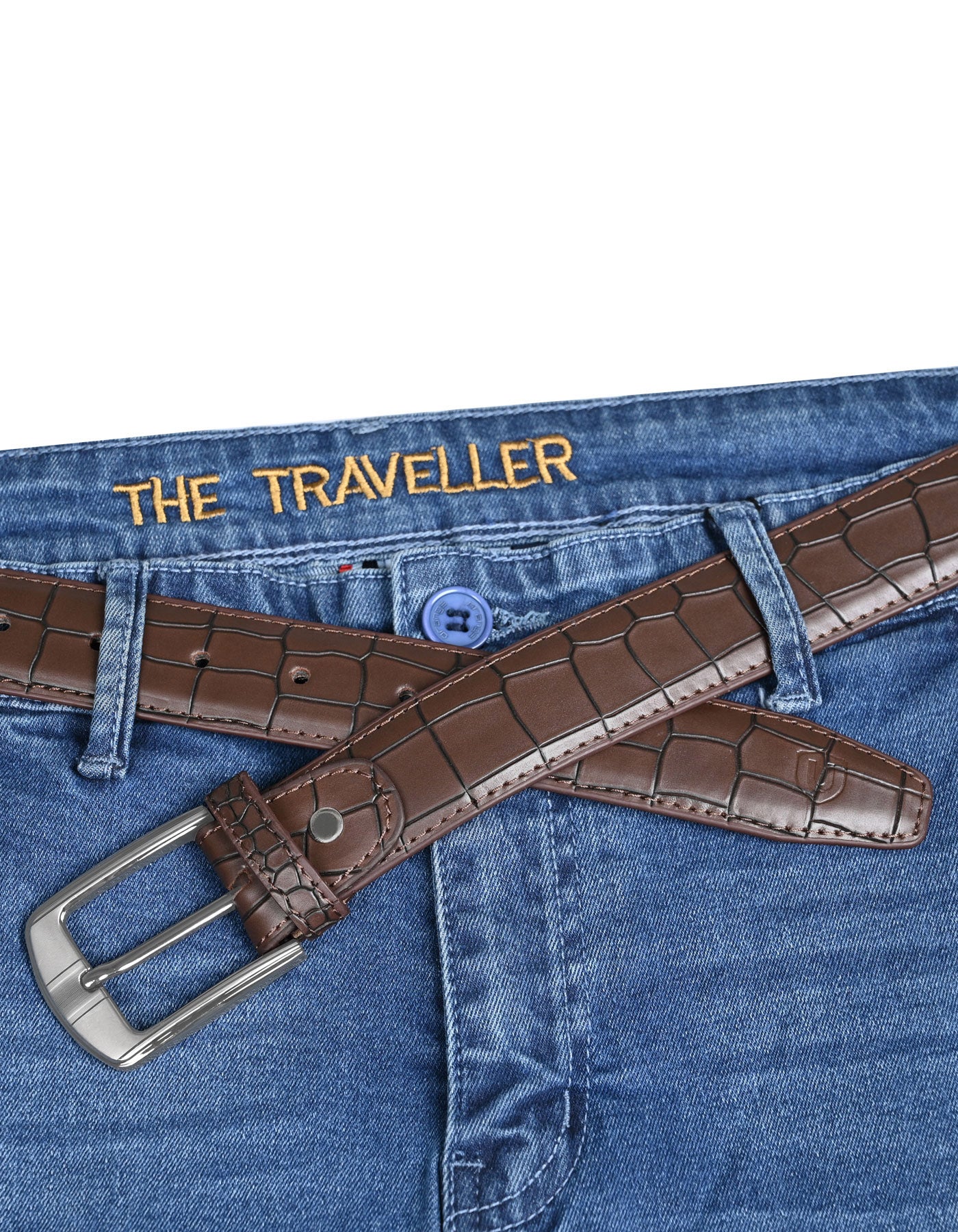 Brown Texture Formal Belt - Image 3