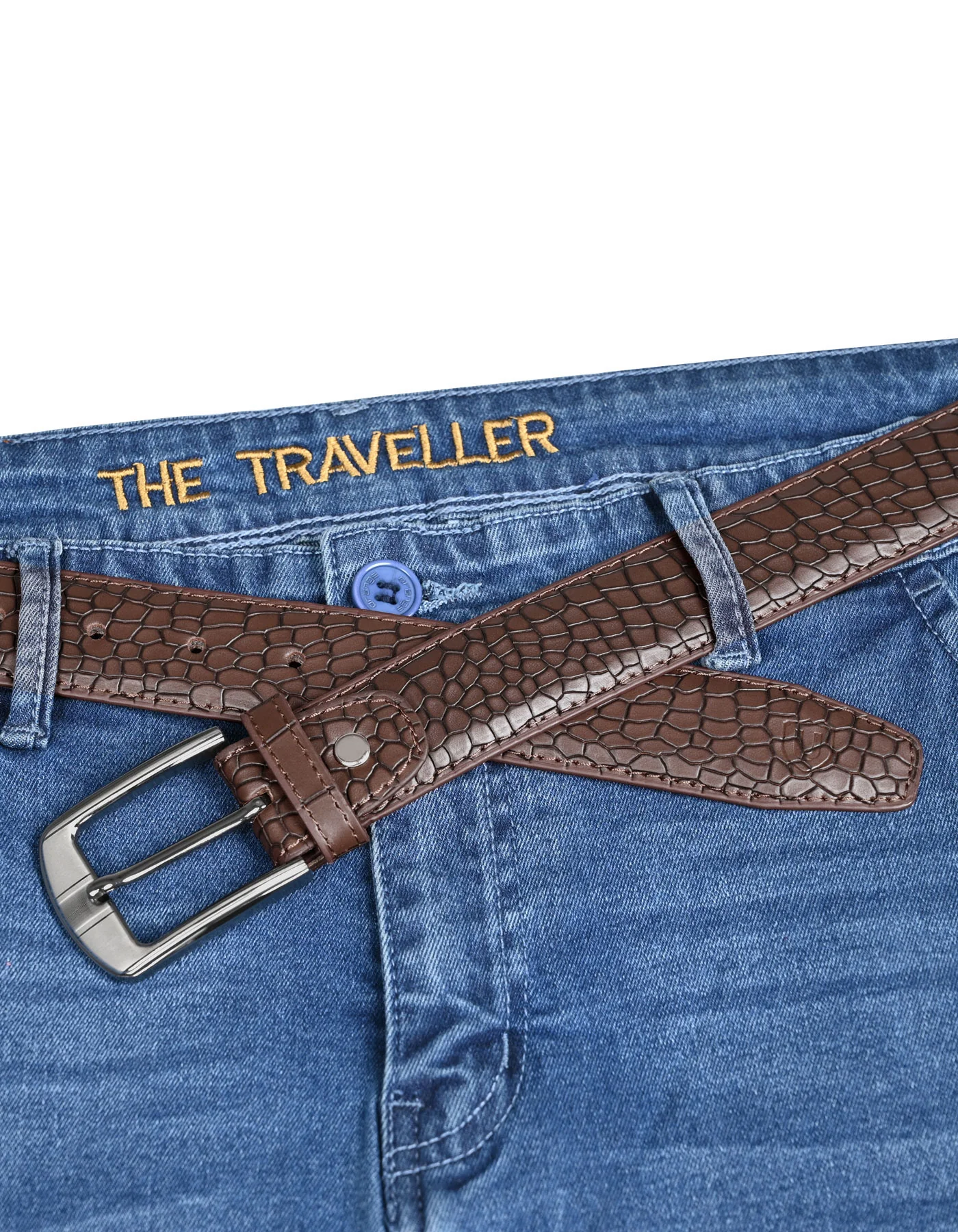Brown Texture Formal Belt - Image 3