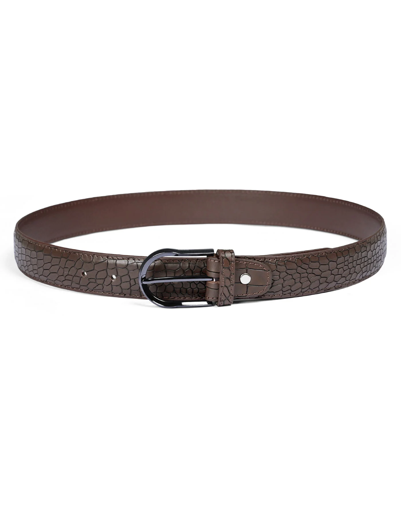 Brown Texture Formal Belt - Image 2