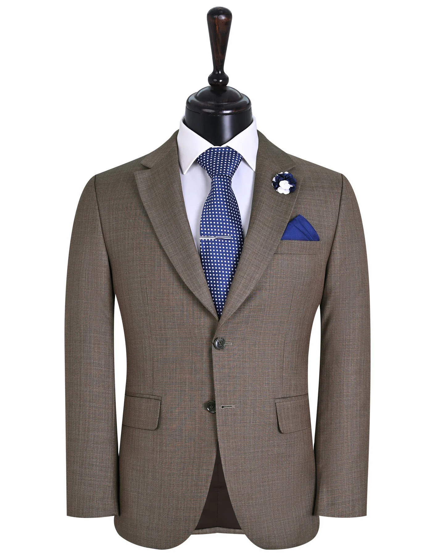 Brown Texture Tailored Smart Fit Suit