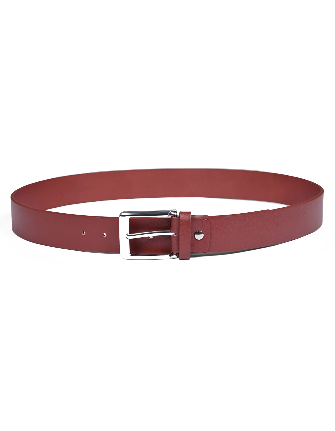Burgundy Plain Casual Belt - Image 2