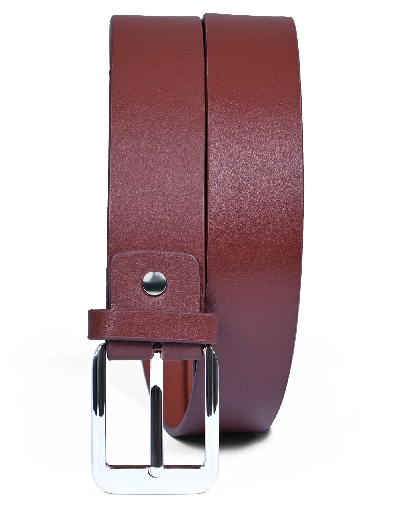 Burgundy Plain Casual Belt