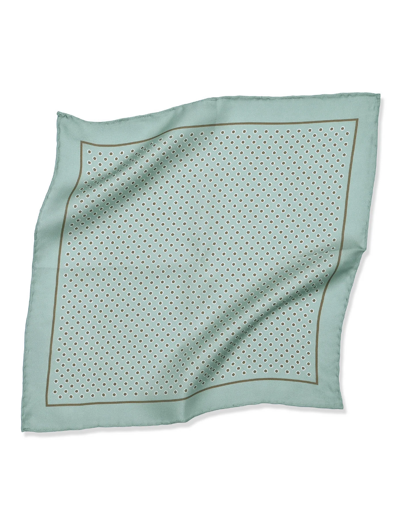 C Green Dotted Pocket Square - Image 4