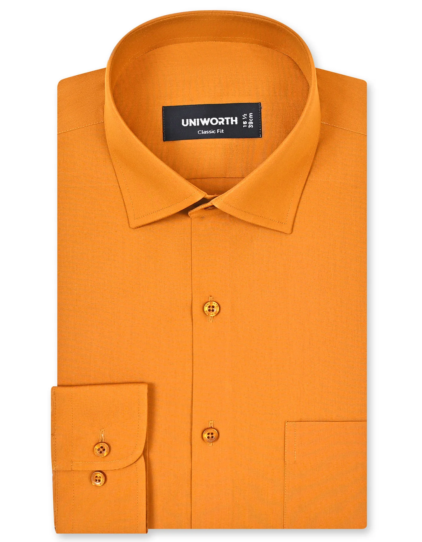 Camel Plain Classic Fit Shirt