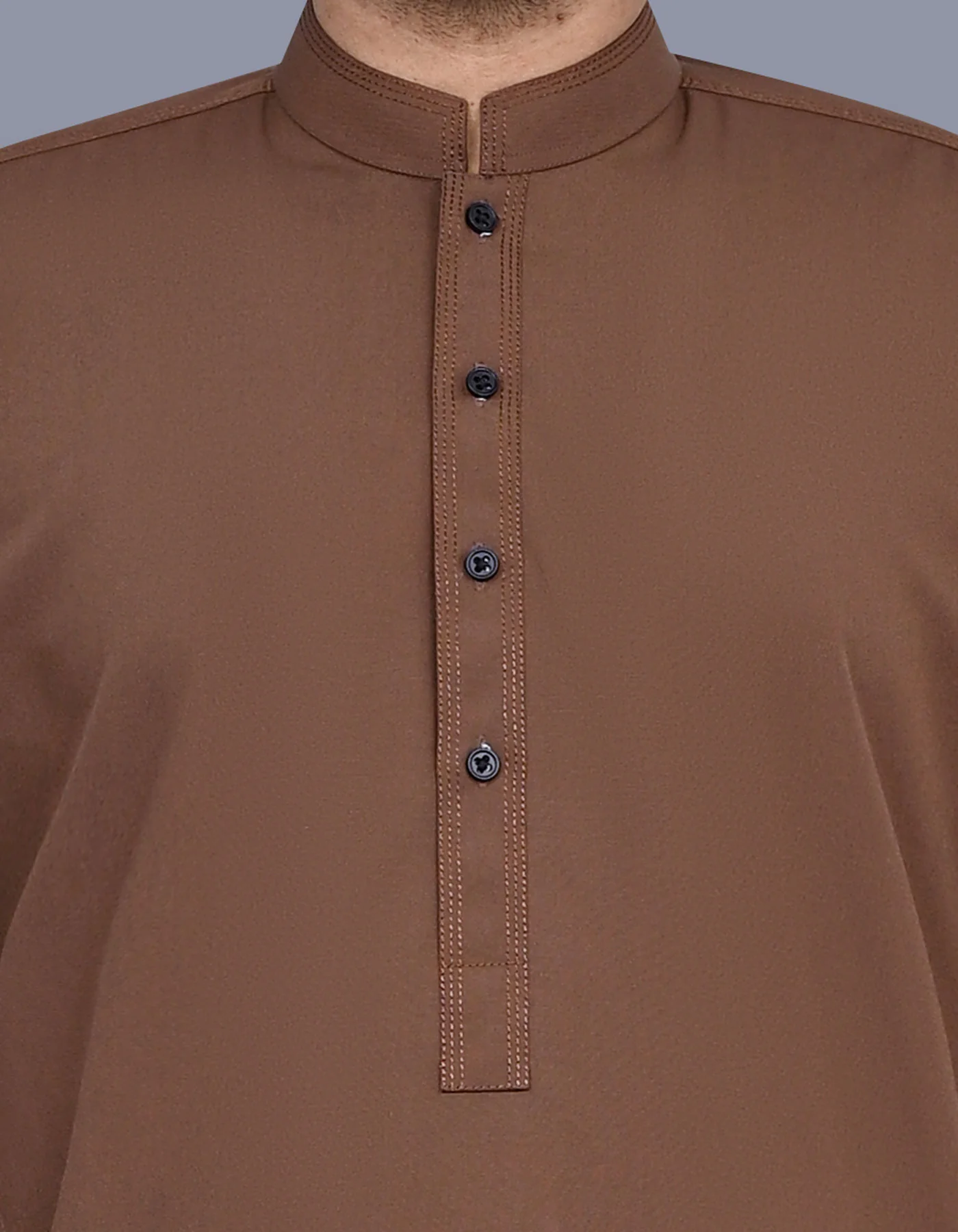 Camel Plain Kameez Shalwar - Image 2