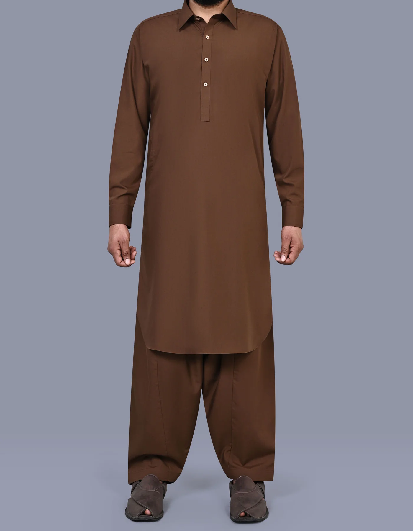 Camel Plain Kameez Shalwar