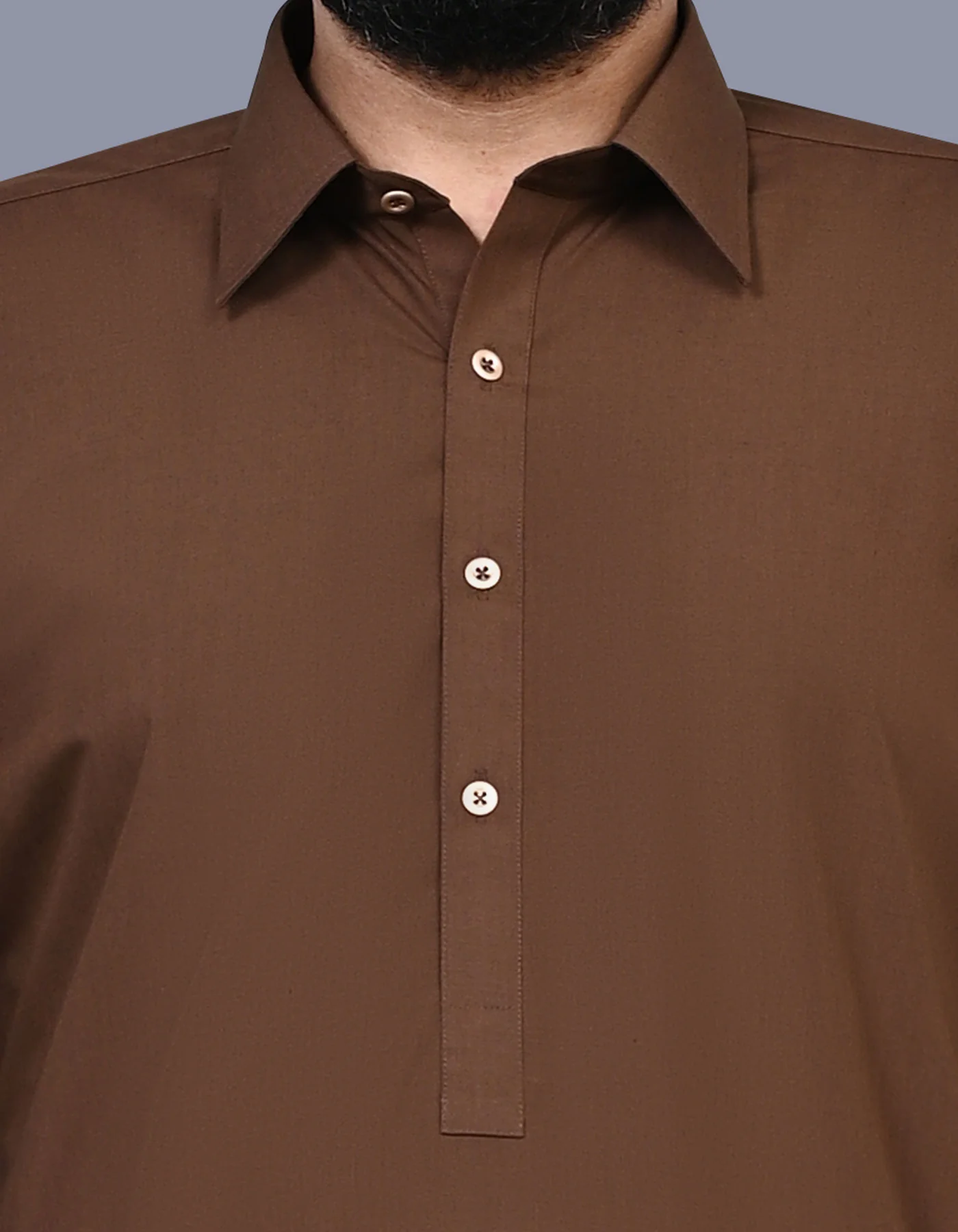 Camel Plain Kameez Shalwar - Image 2