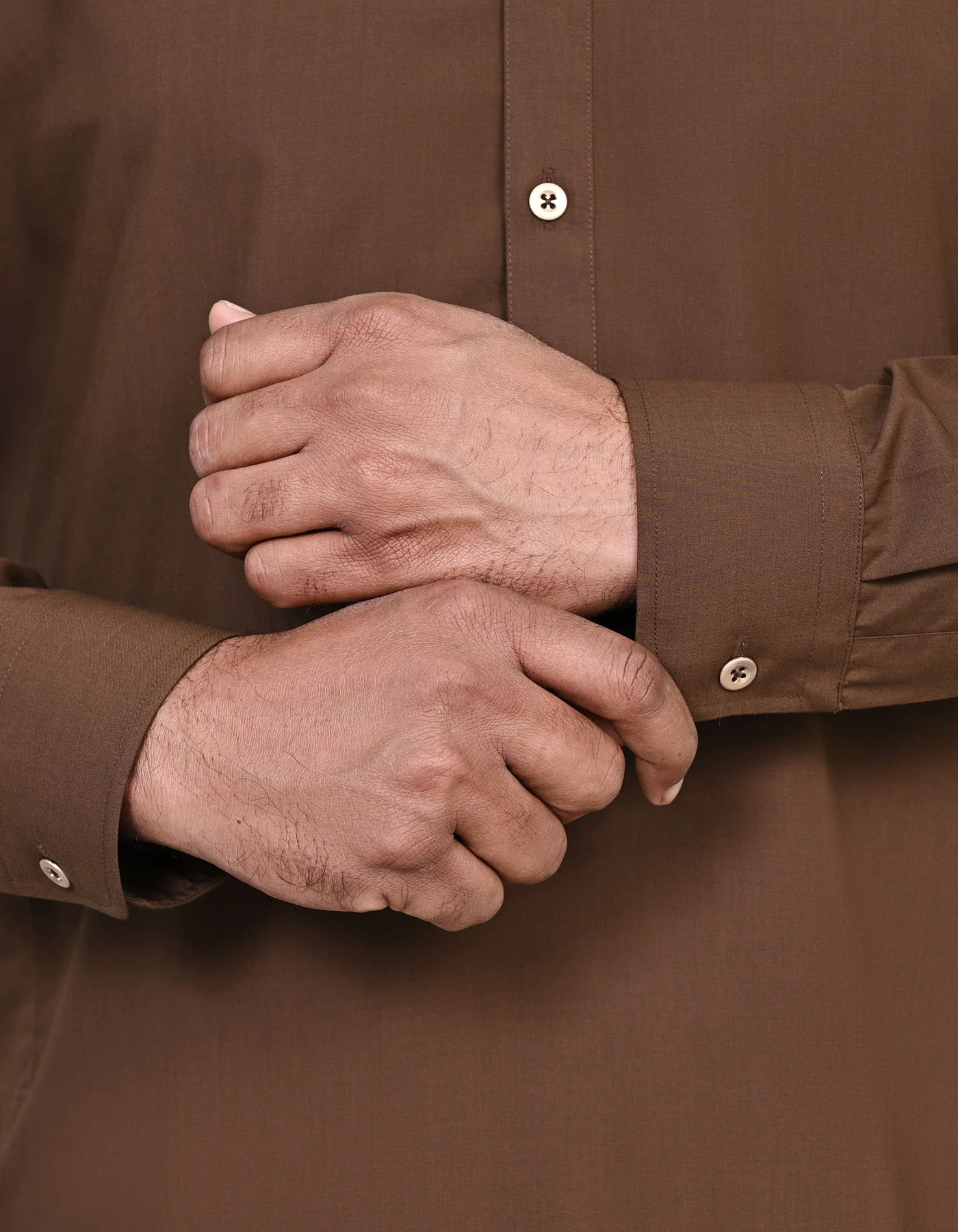 Camel Plain Kameez Shalwar - Image 3