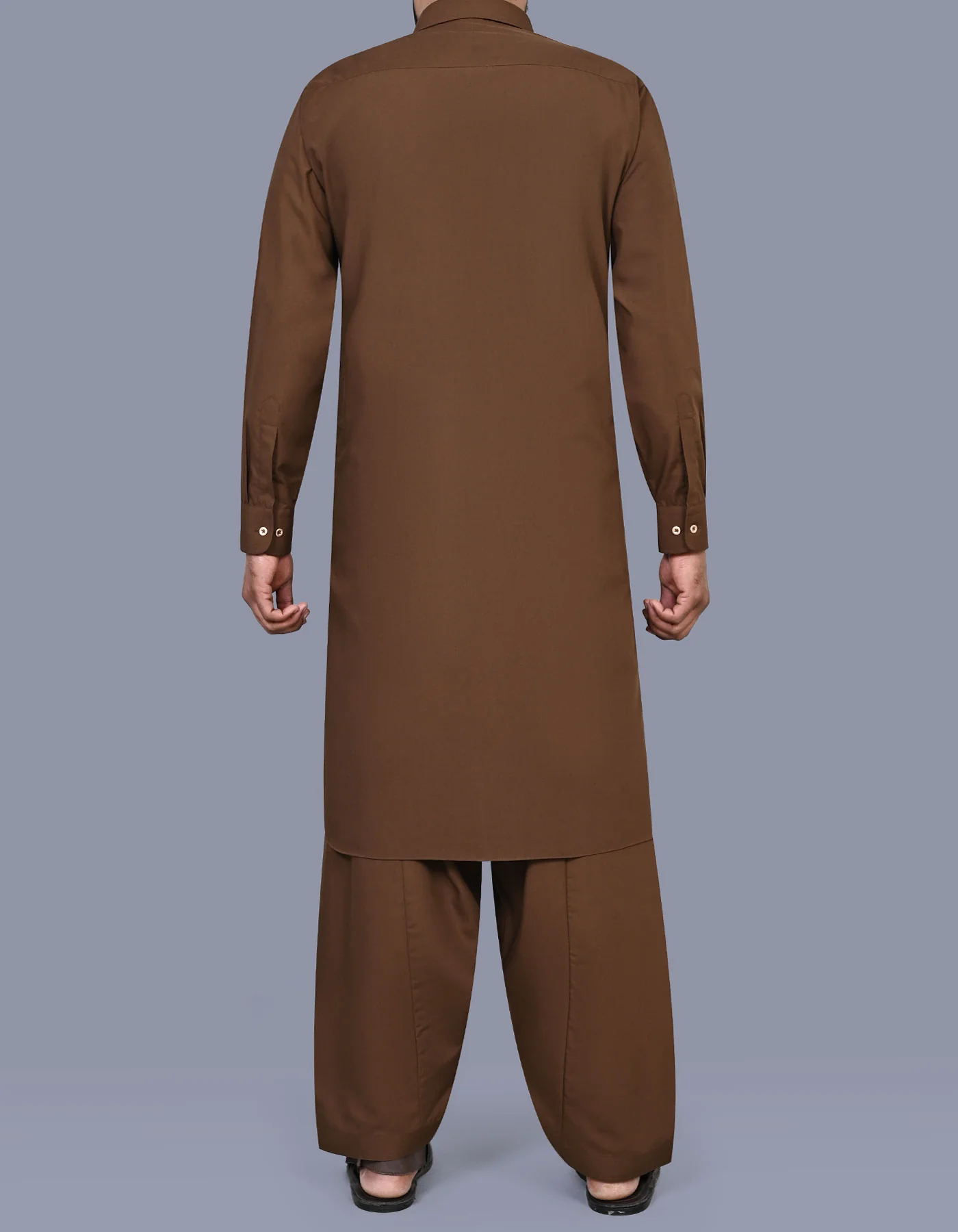 Camel Plain Kameez Shalwar - Image 4