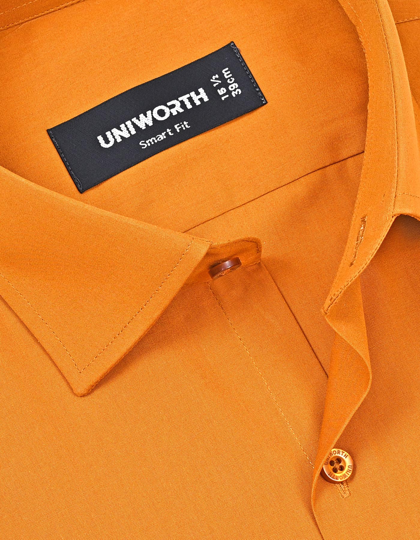 Camel Plain Tailored Smart Fit Shirt - Image 2