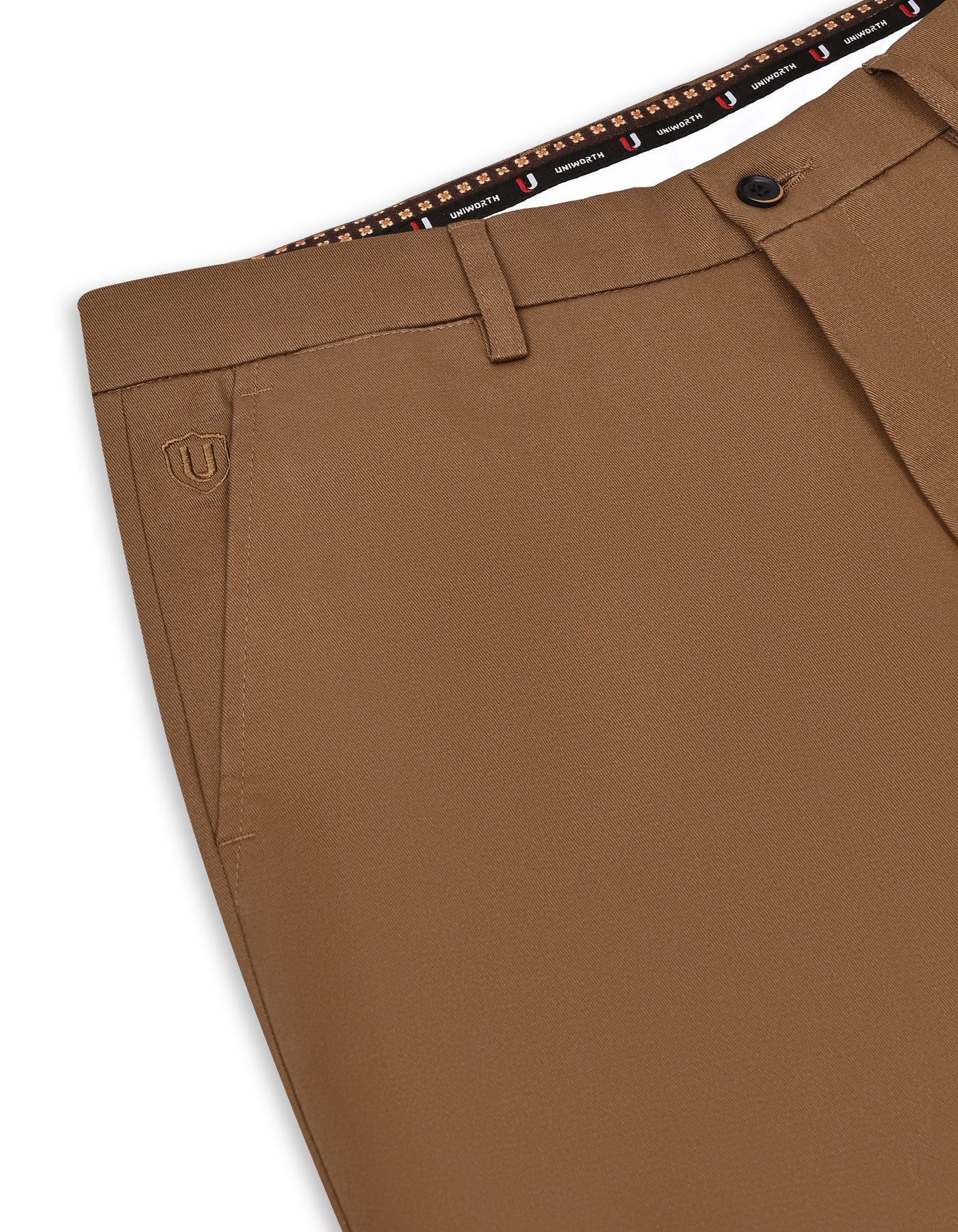Camel Smart Fit Cotton Trouser - Image 3