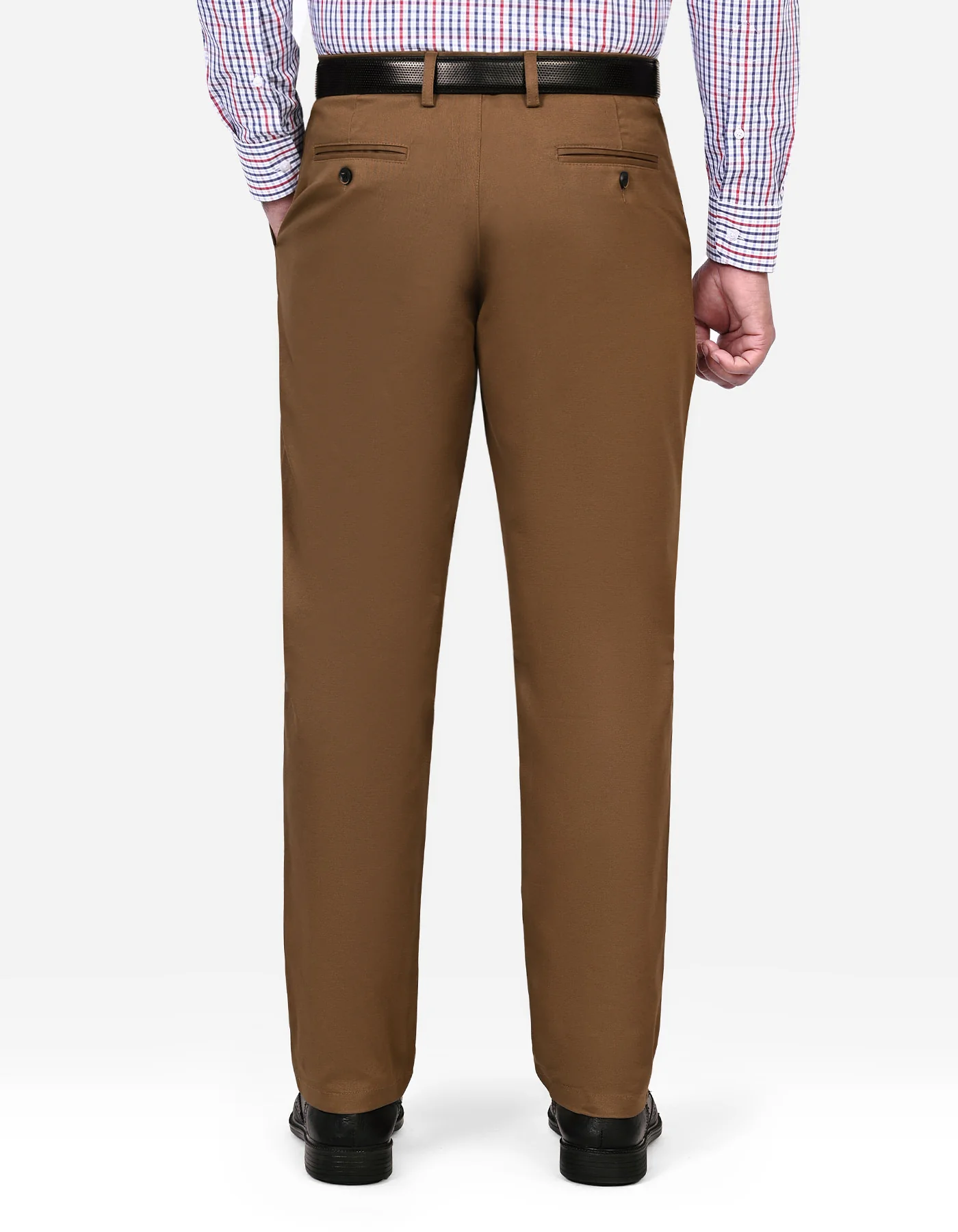 Camel Smart Fit Cotton Trouser - Image 5