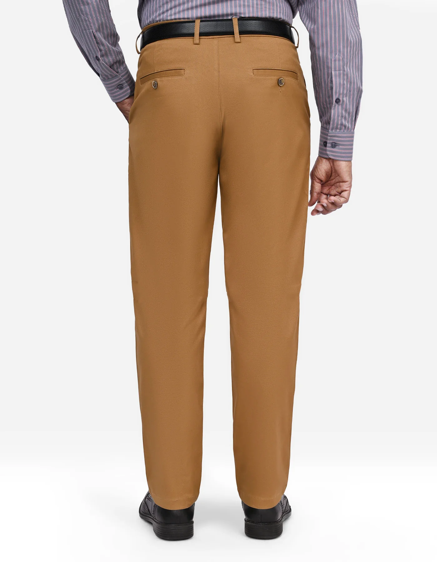 Camel Texture Classic Fit Cotton Trouser - Image 5