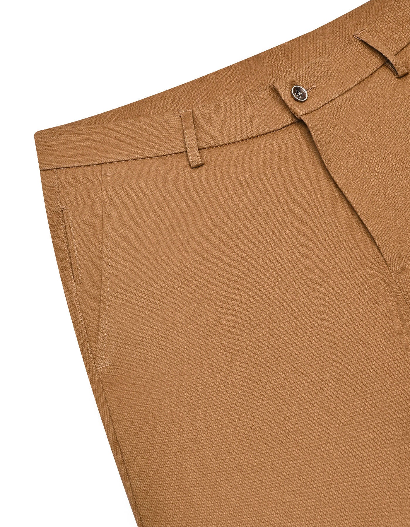 Camel Texture Smart Fit Cotton Trouser - Image 3