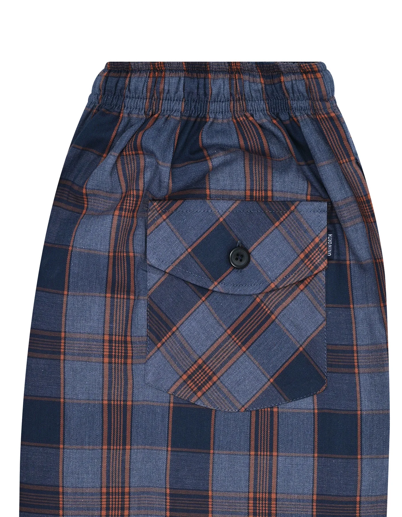 Charcoal Check Cross Pocket Woven Pajama - Image 3
