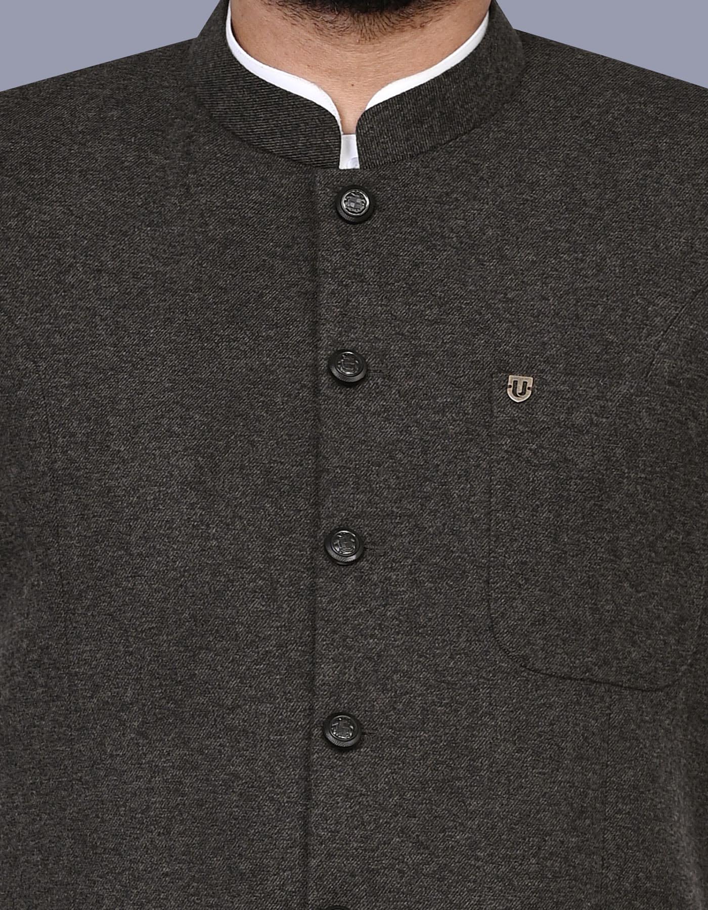 Charcoal Check Smart Fit Waistcoat - Image 2