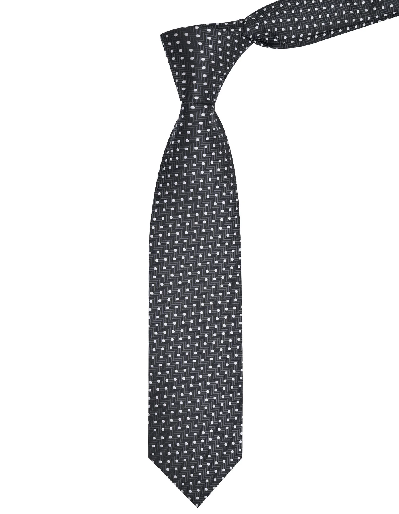 Charcoal Dotted Tie - Image 2