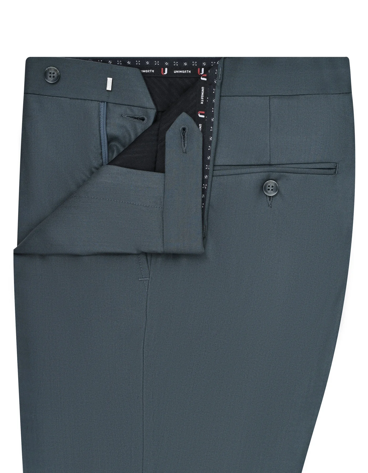 Charcoal Plain Classic Fit Formal Trouser - Image 2
