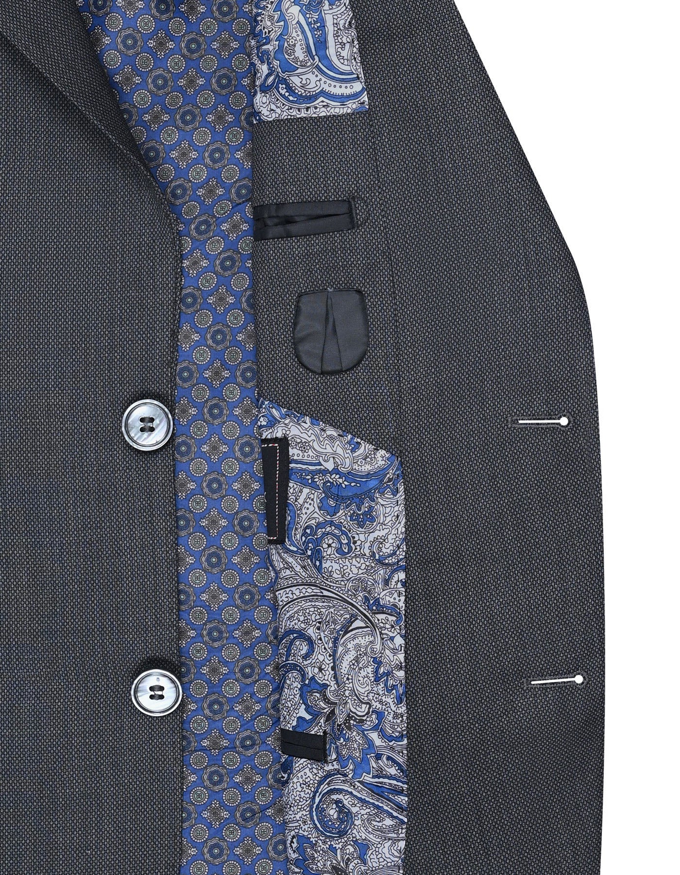 Charcoal Plain Classic Fit Suit - Image 5