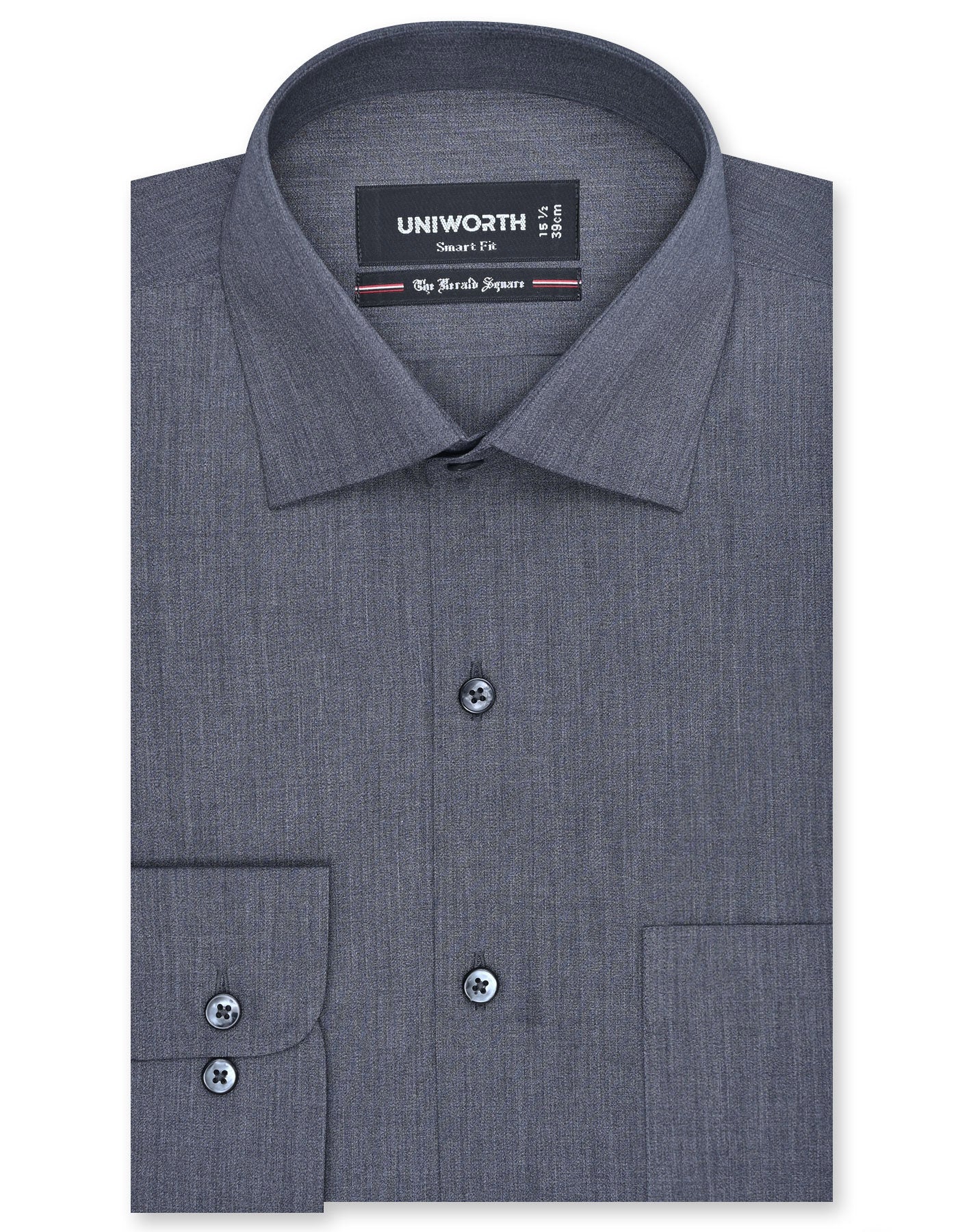 Charcoal Plain Tailored Smart Fit Shirt