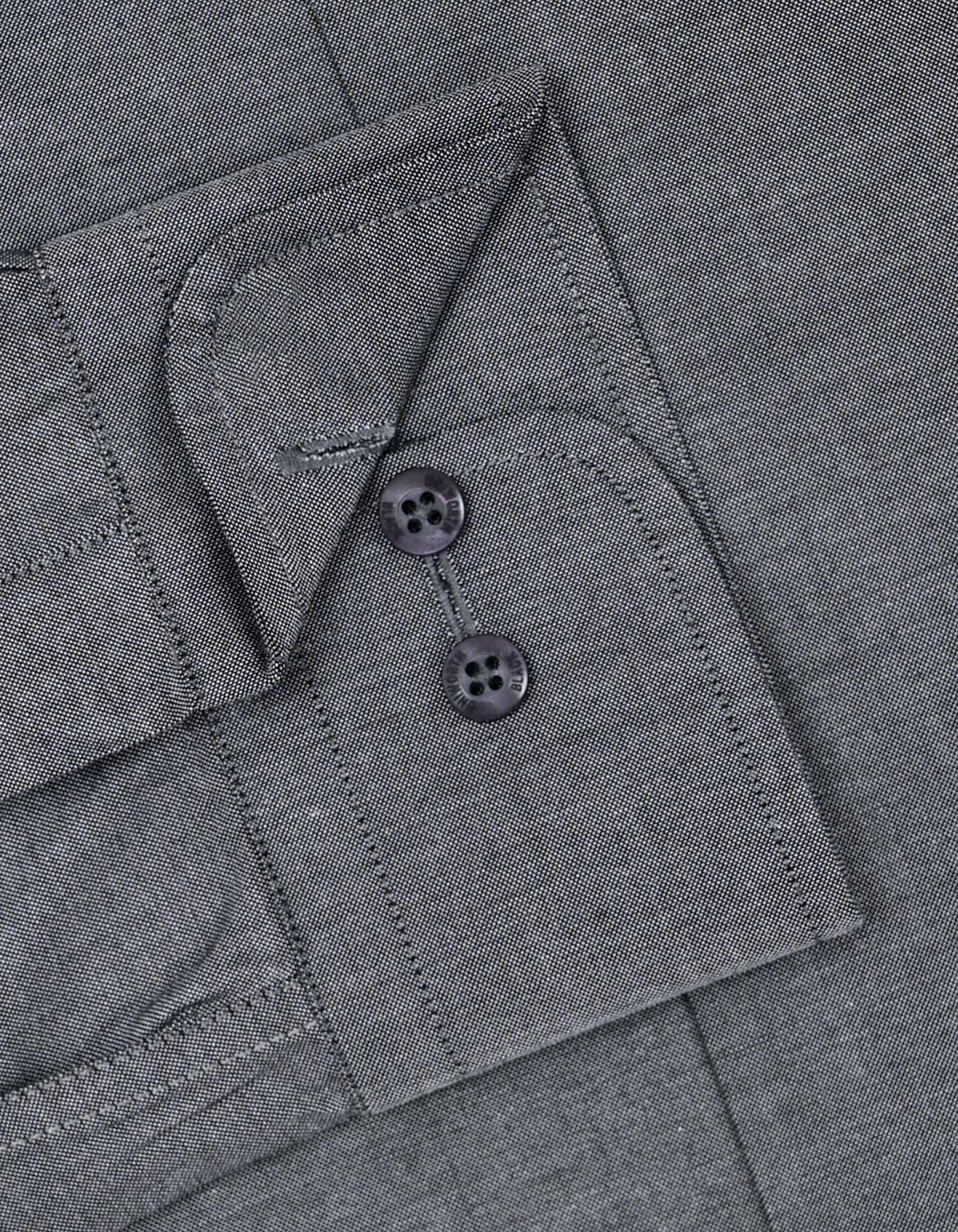 Charcoal Plain Tailored Smart Fit Shirt - Image 3
