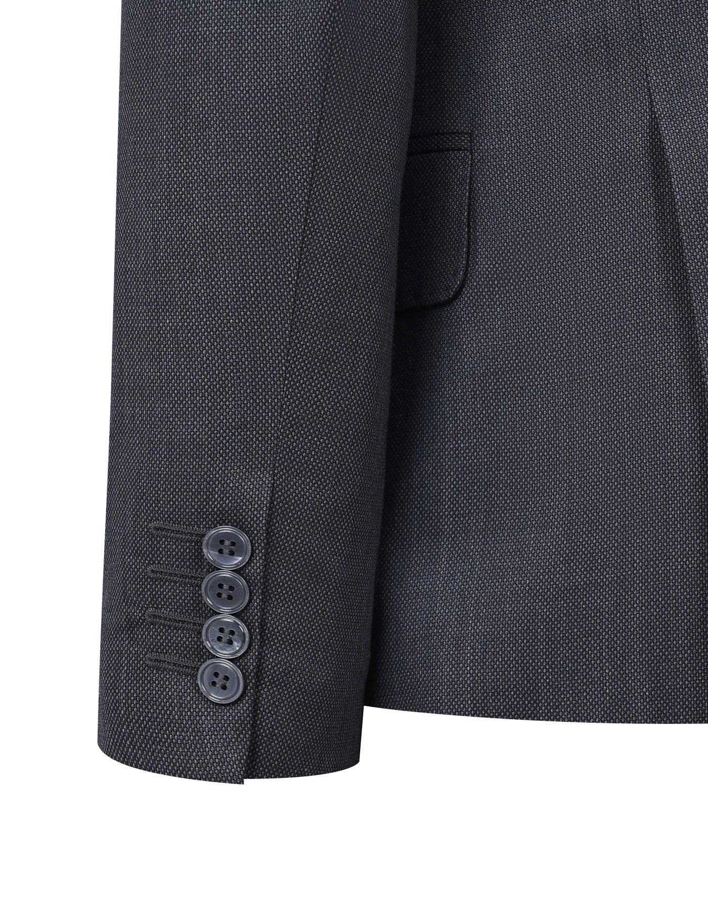Charcoal Plain Tailored Smart Fit Suit - Image 4