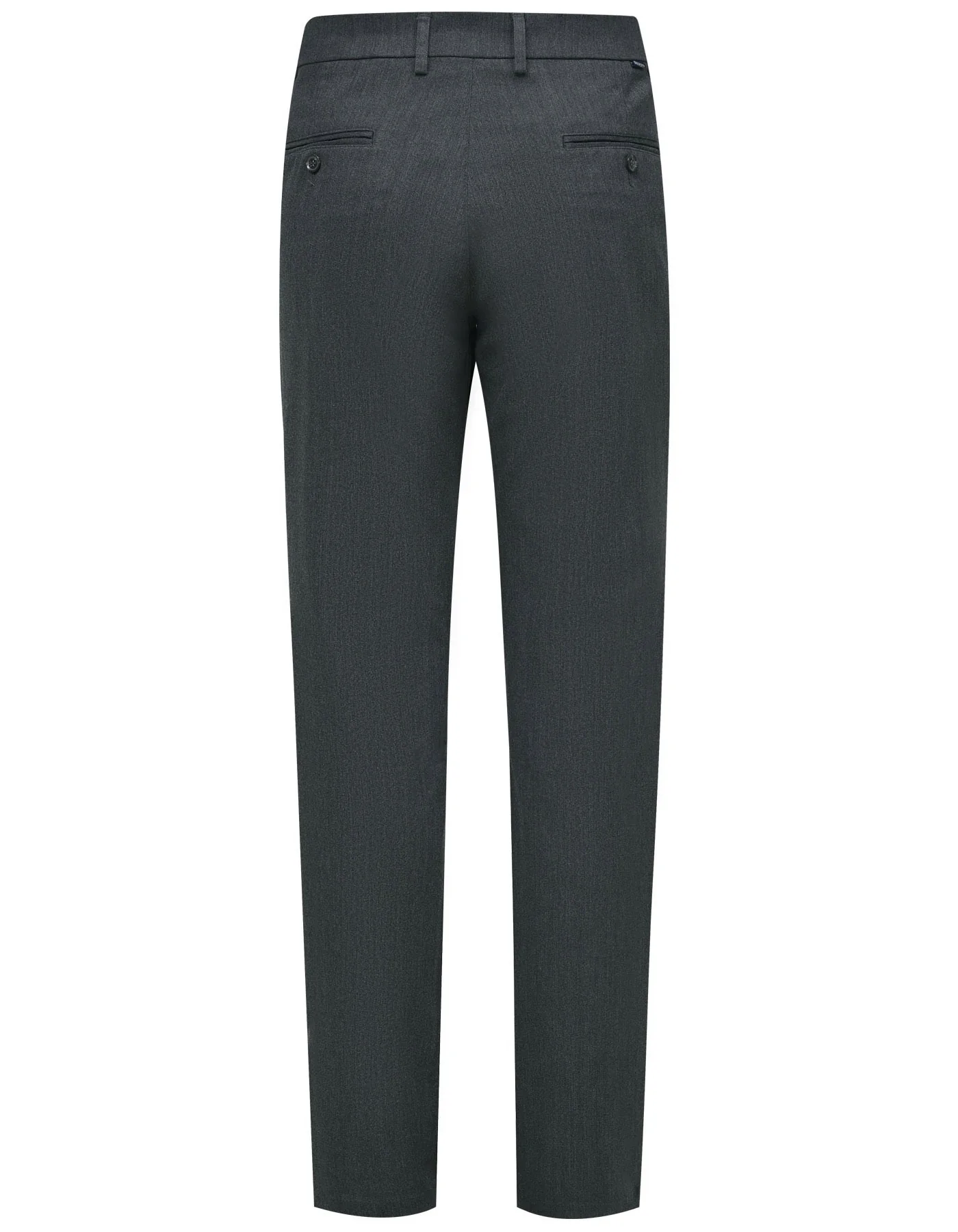 Charcoal Texture Classic Fit Cotton Trouser - Image 5