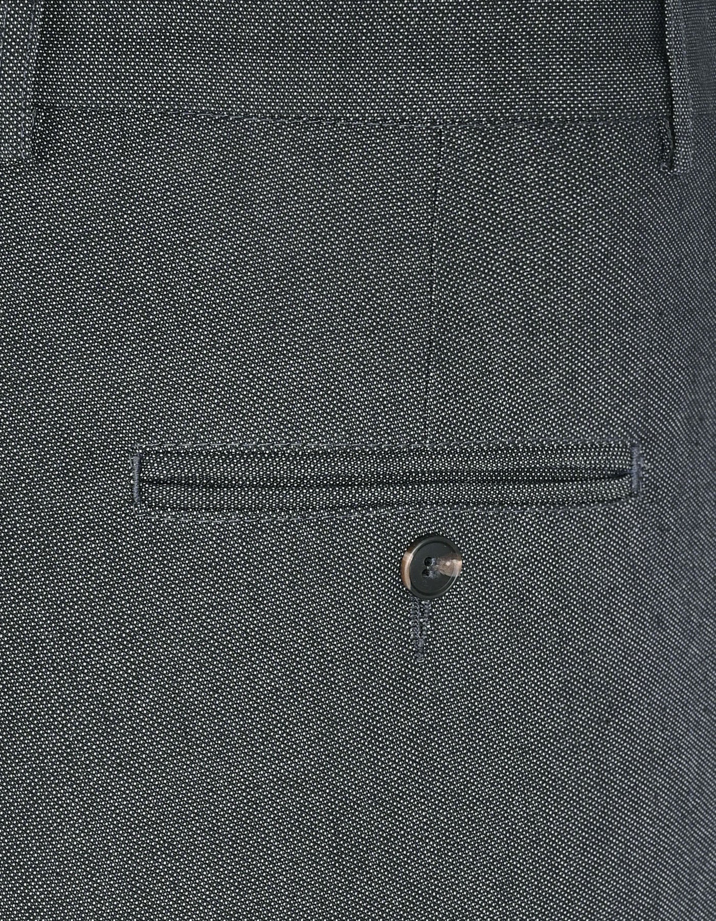 Charcoal Texture Classic Fit Cotton Trouser - Image 4