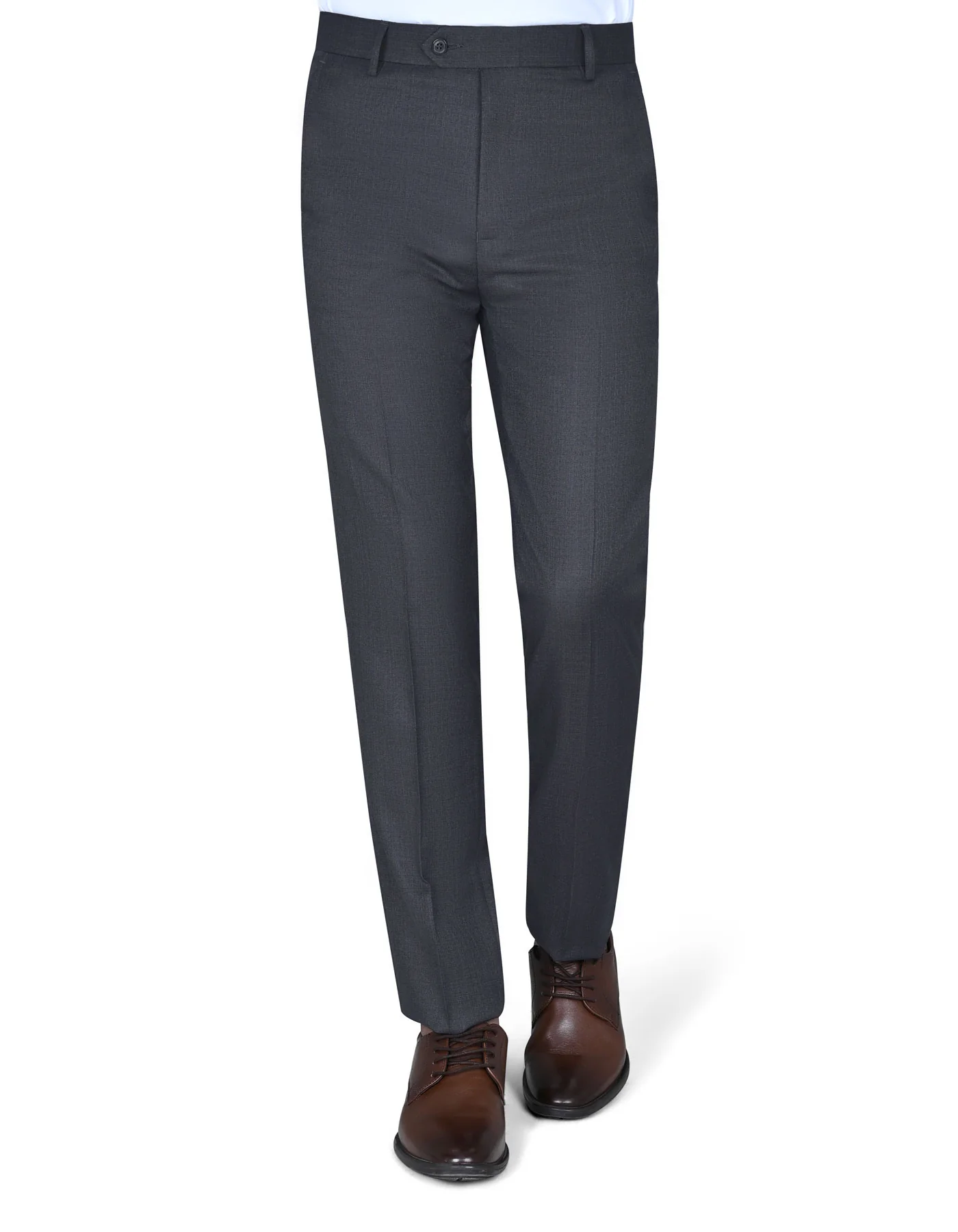 Charcoal Texture Classic Fit Formal Trouser