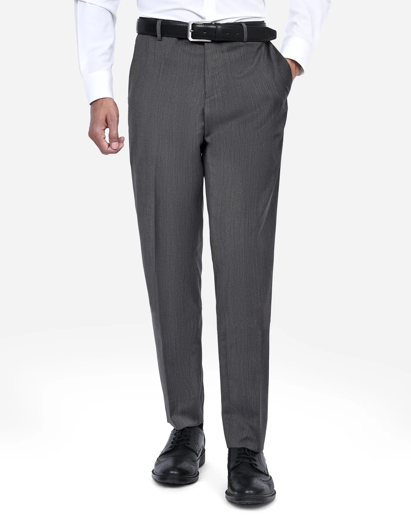 Charcoal Texture Classic Fit Suit - Image 2