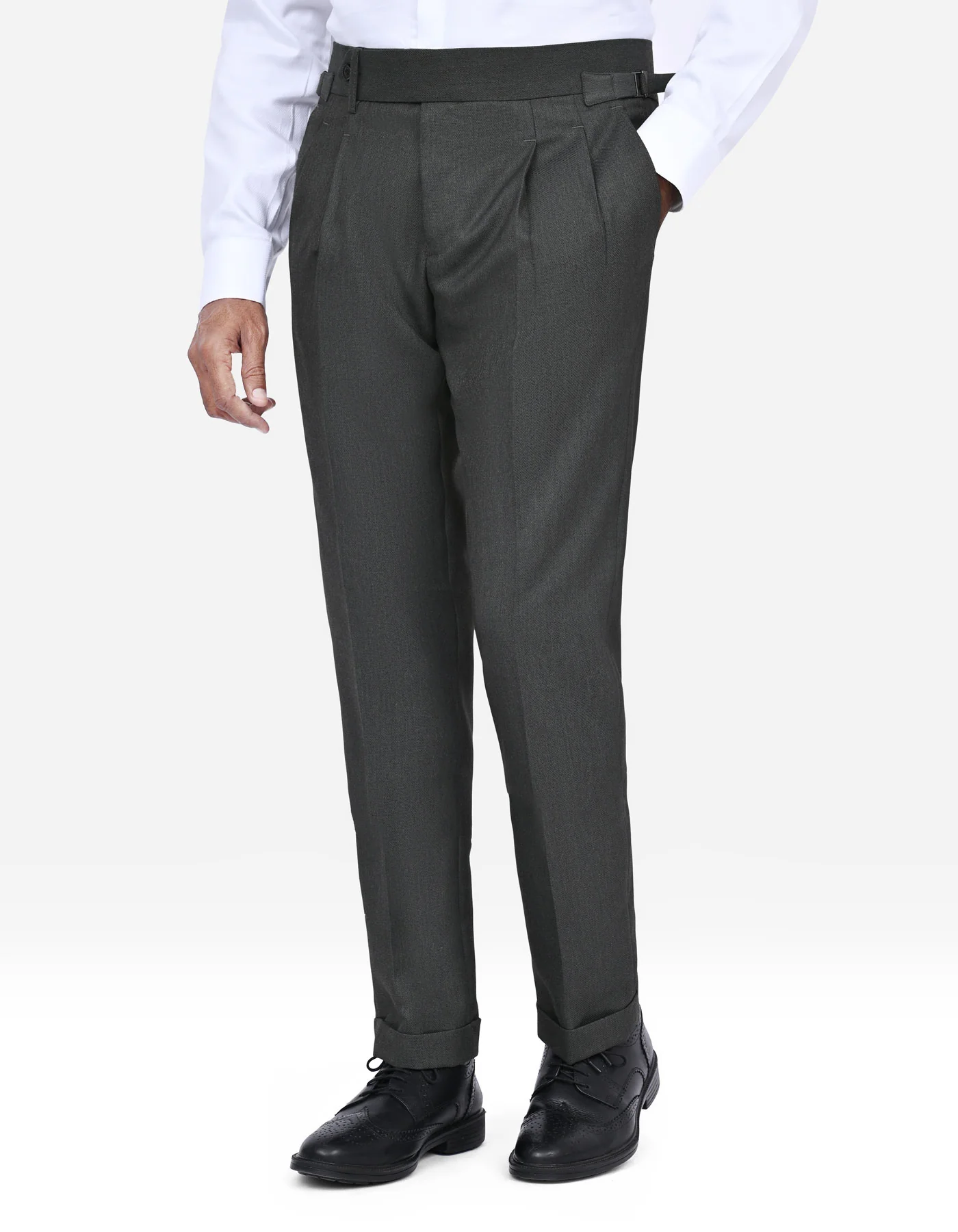 Charcoal Texture Classic Fit Suit - Image 2
