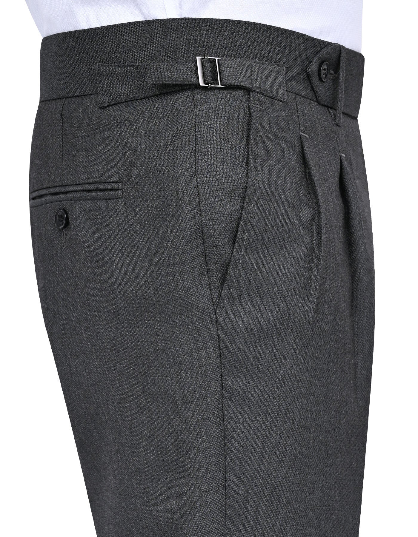 Charcoal Texture Classic Fit Suit - Image 3