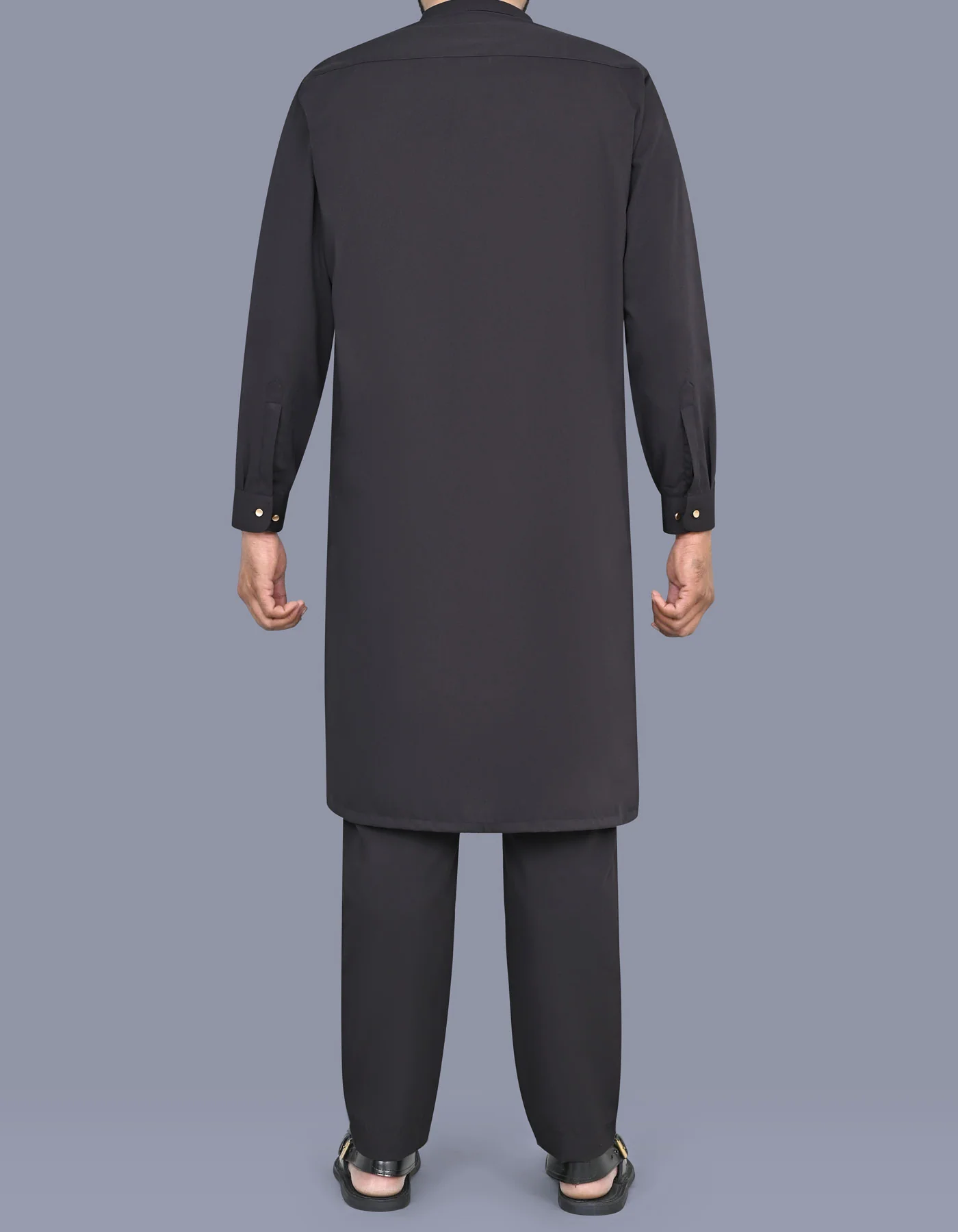 Charcoal Texture Smart Fit Kurta Pajama - Image 4
