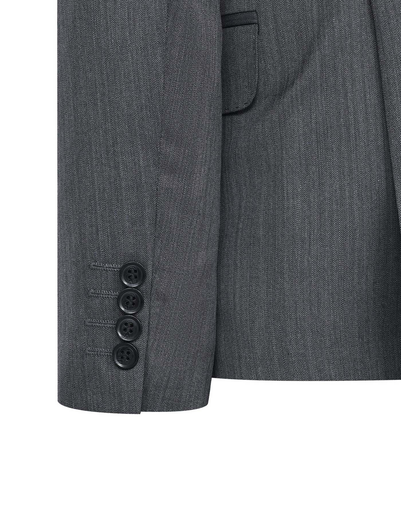 Charcoal Texture Smart Fit Suit - Image 3